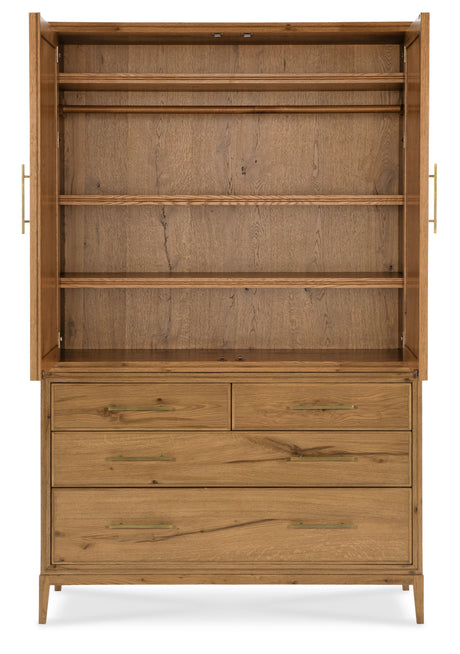 Cashiers Wardrobe Almond - Light Brown by Hooker Furniture - View 4