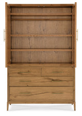 Cashiers Wardrobe Hutch Almond - Light Brown by Hooker Furniture - View 4