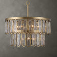 Aurelie 9 Light Round Pendant Brass - Yellow / White by Uttermost - View 1