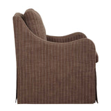 Luisa Pinstripe Swivel Chair - Dark Brown by Uttermost - View 5