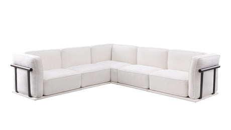 120' length , Fashionable modular sofa with iron and wood frame chenille sofa White ,uitable for living room - sold by Home Elegance USA