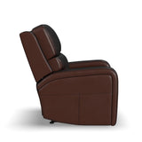 Oasis Power Recliner With Power Headrest, Lumbar, Heat & Massage - Truffle | Flexsteel
