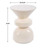 Lyford Modern Accent Table - White by Uttermost - View 7
