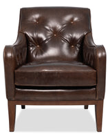 Belvedere Tufted Lounge Chair - Dark Brown by Hooker Furniture - View 1