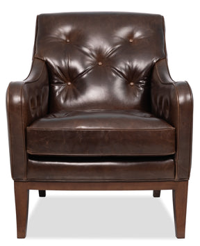 Belvedere Tufted Lounge Chair - Dark Brown by Hooker Furniture - View 1
