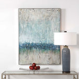Tidal Wave Abstract Art - Blue / Light Brown by Uttermost - View 2