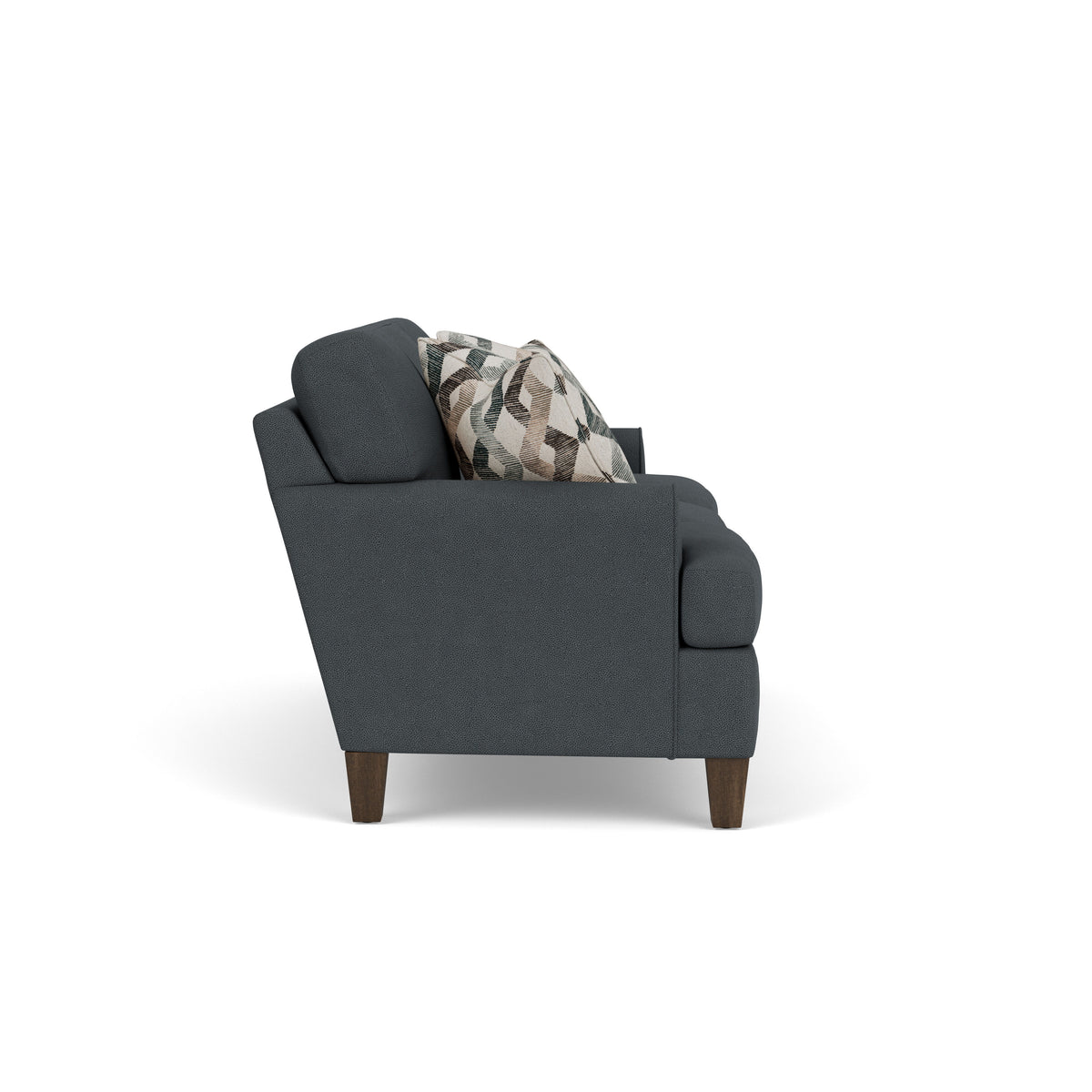 Moxy Fabric Sofa, T-Shaped Seat Cushion, Rounded Mailbox Arms | Flexsteel