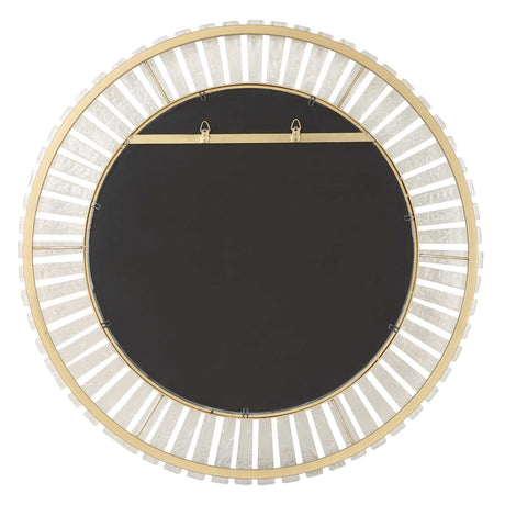 Denali Textured Glass Round Mirror - Silver by Uttermost - View 6