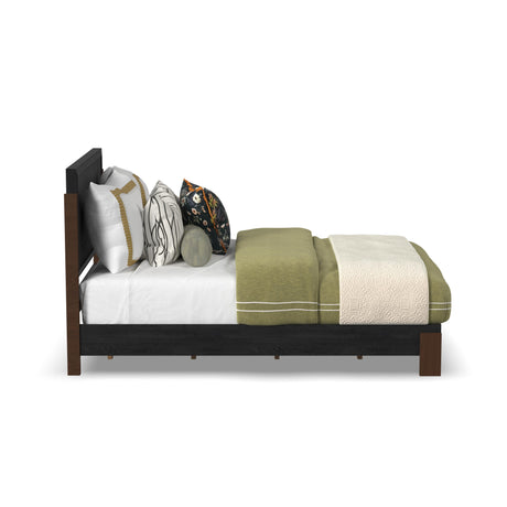 Waterfall Queen Panel Bed - Deep Ebony | Flexsteel