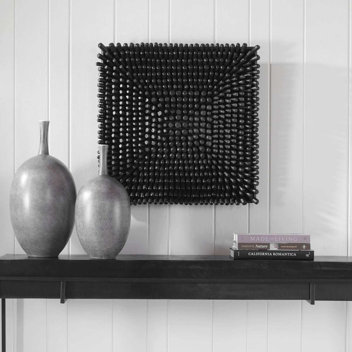 Portside Wood Wall Panel - Black by Uttermost - View 2