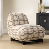Evans Modern Armless Accent Chair Beige / Brown - Beige / Dark Brown by Uttermost - View 3