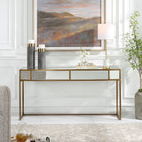 Reflect Mirrored Console Table - White / Yellow by Uttermost - View 2