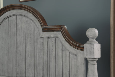 Plymouth Queen Poster Bed - Gray | Flexsteel