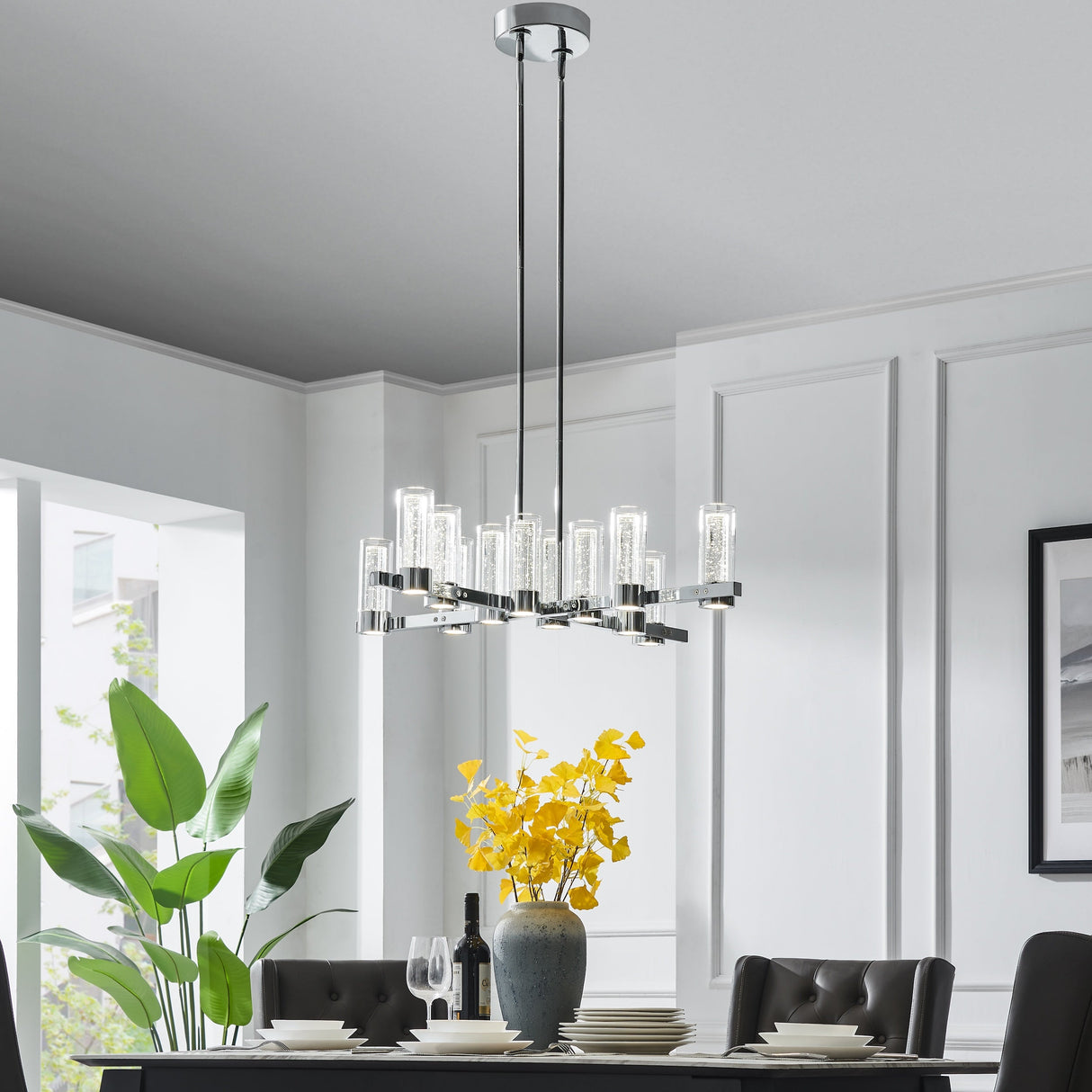 Victory 12 Light Chandelier //  Chrome  | Finesse