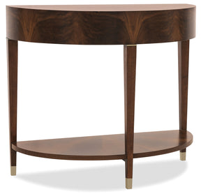 Archives Demilune Console Classic Walnut - Dark Brown by Hooker Furniture - View 1