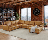 Leather Match Large Seating Modular Sectional