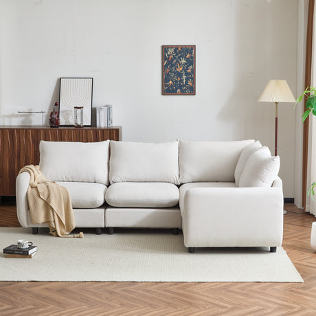 99 in. 4-Piece L Shaped Modular Free Combination Sectional Sofa Couch for Living Room and Spacious Space - sold by Home Elegance USA