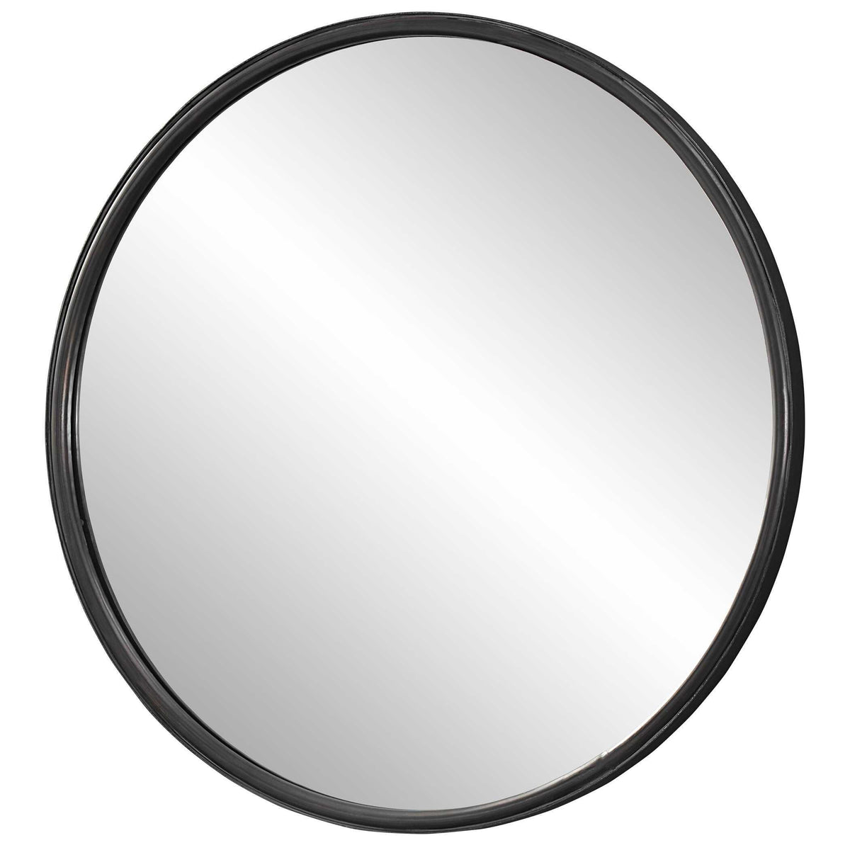Dawsyn Round Mirror - Black by Uttermost - View 4