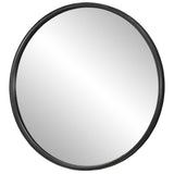 Dawsyn Round Mirror - Black by Uttermost - View 4
