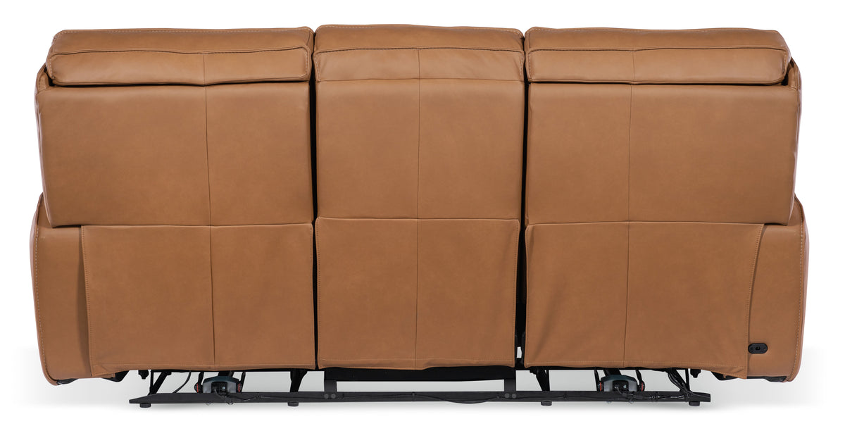 Miles Zero Gravity Power Sofa With Power Headrest - Light Brown by Hooker Furniture - View 3