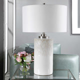 Georgios Cylinder Table Lamp - White by Uttermost - View 4