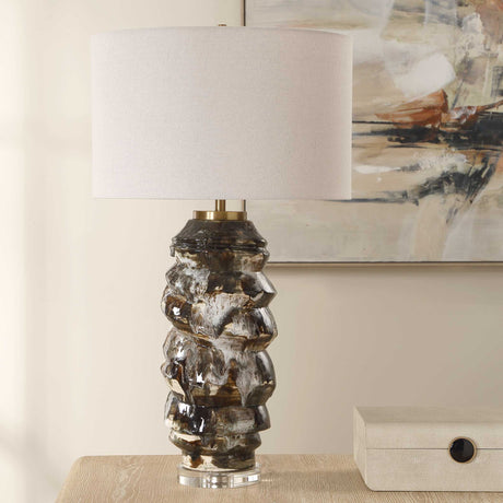 Cuoco Table Lamp Mottled Brown - Dark Brown by Uttermost - View 3