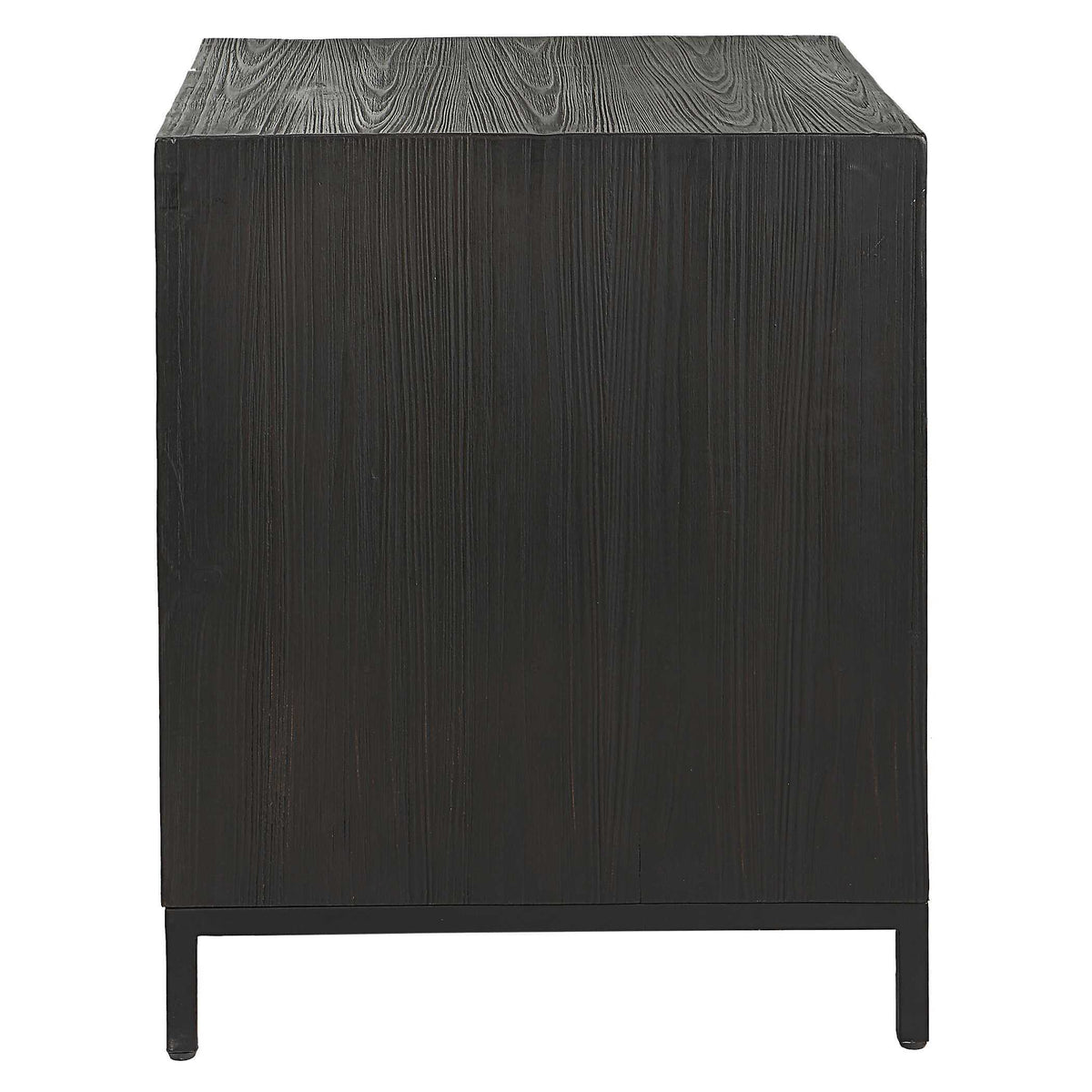 Aiken Geometric Cabinet / End Table - Black by Uttermost - View 4