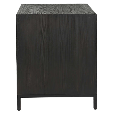 Aiken Geometric Cabinet / End Table - Black by Uttermost - View 4