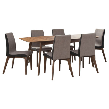 Lana Natural Walnut and Grey 7-piece Dining Set - sold by Home Elegance USA