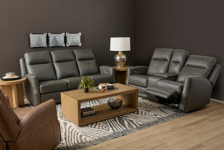 Maxwell Power Reclining Sofa With Power Headrests And Lumbar - Cinder | Flexsteel