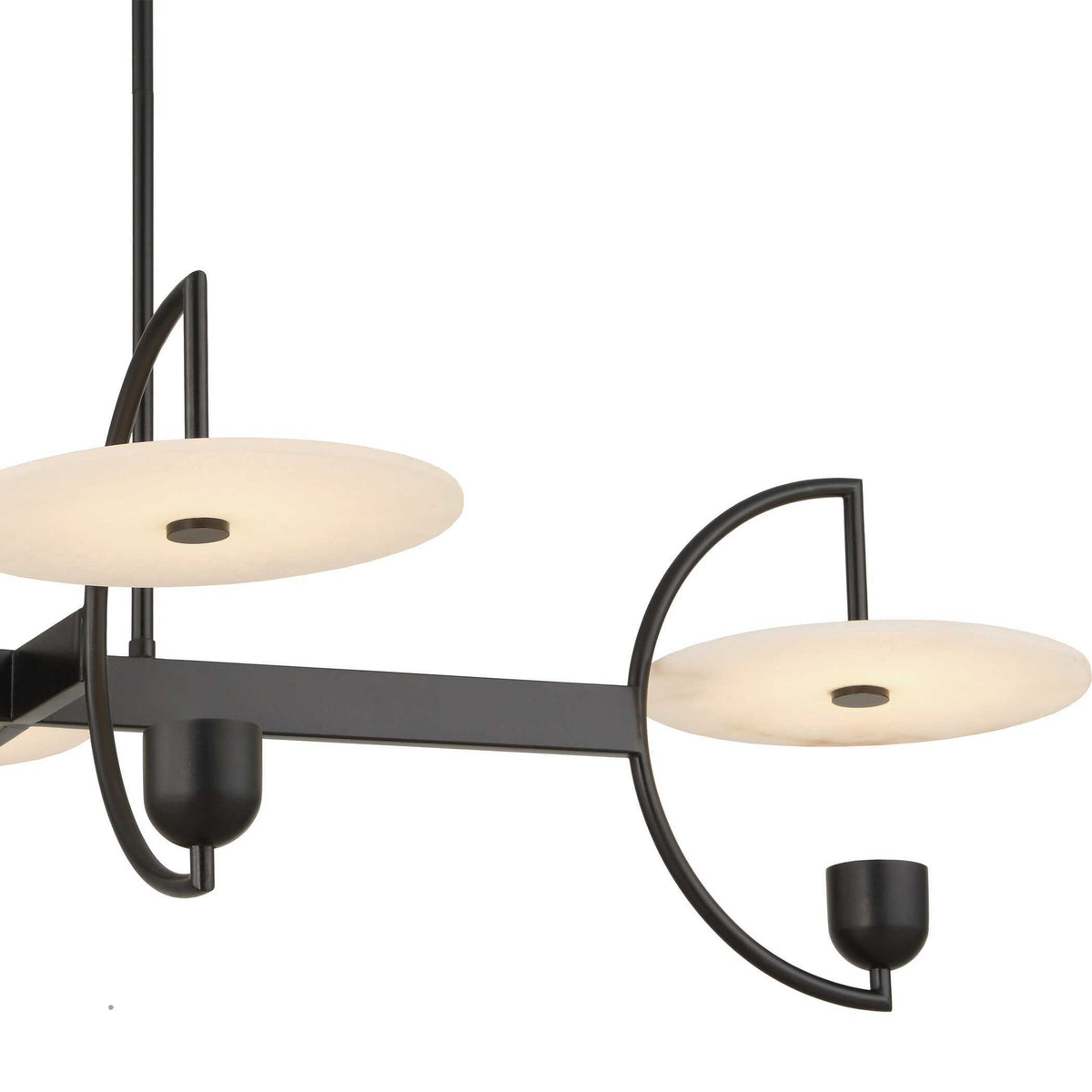 Kyoto 4 Light Linear LED Chandelier - Black by Uttermost - View 11