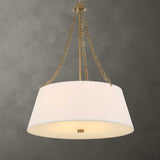 Andalucia 4 Light Drum Pendant - Gold / White by Uttermost - View 2