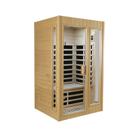Hemlock Two-person far infrared roof embedded indoor sauna room - sold by Home Elegance USA