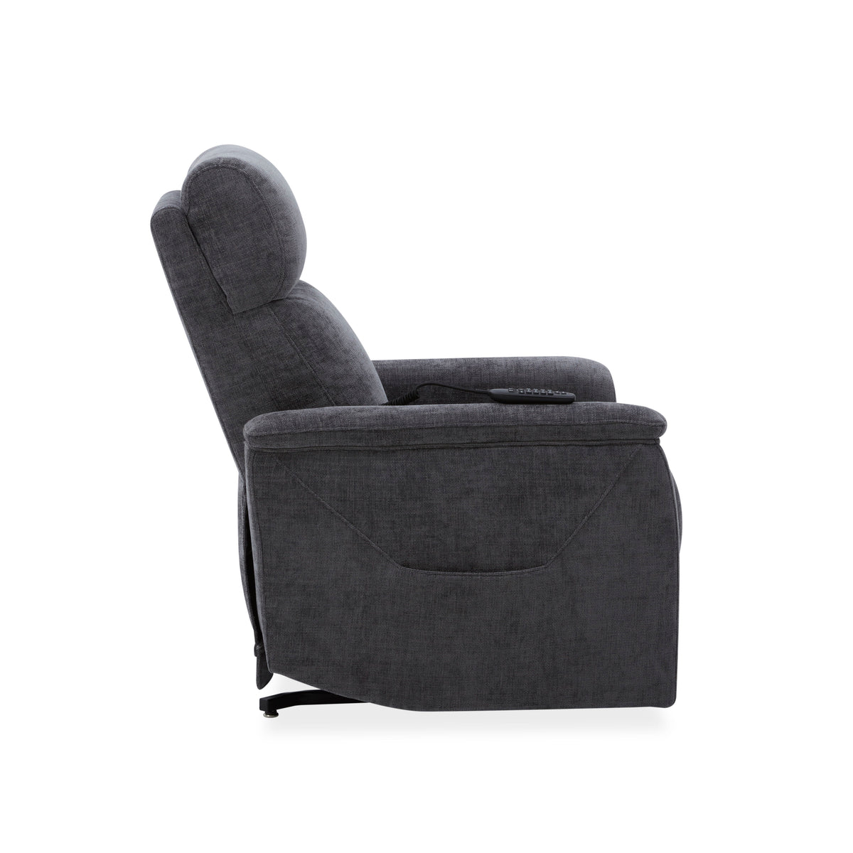 Luma Petite Power Lift Recliner With Power Headrest, Lumbar, Heat & Massage - Dark Gray | Flexsteel