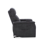 Luma Petite Power Lift Recliner With Power Headrest, Lumbar, Heat & Massage - Dark Gray | Flexsteel
