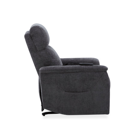 Luma Power Lift Recliner With Power Headrest, Lumbar, Heat & Massage - Dark Gray | Flexsteel