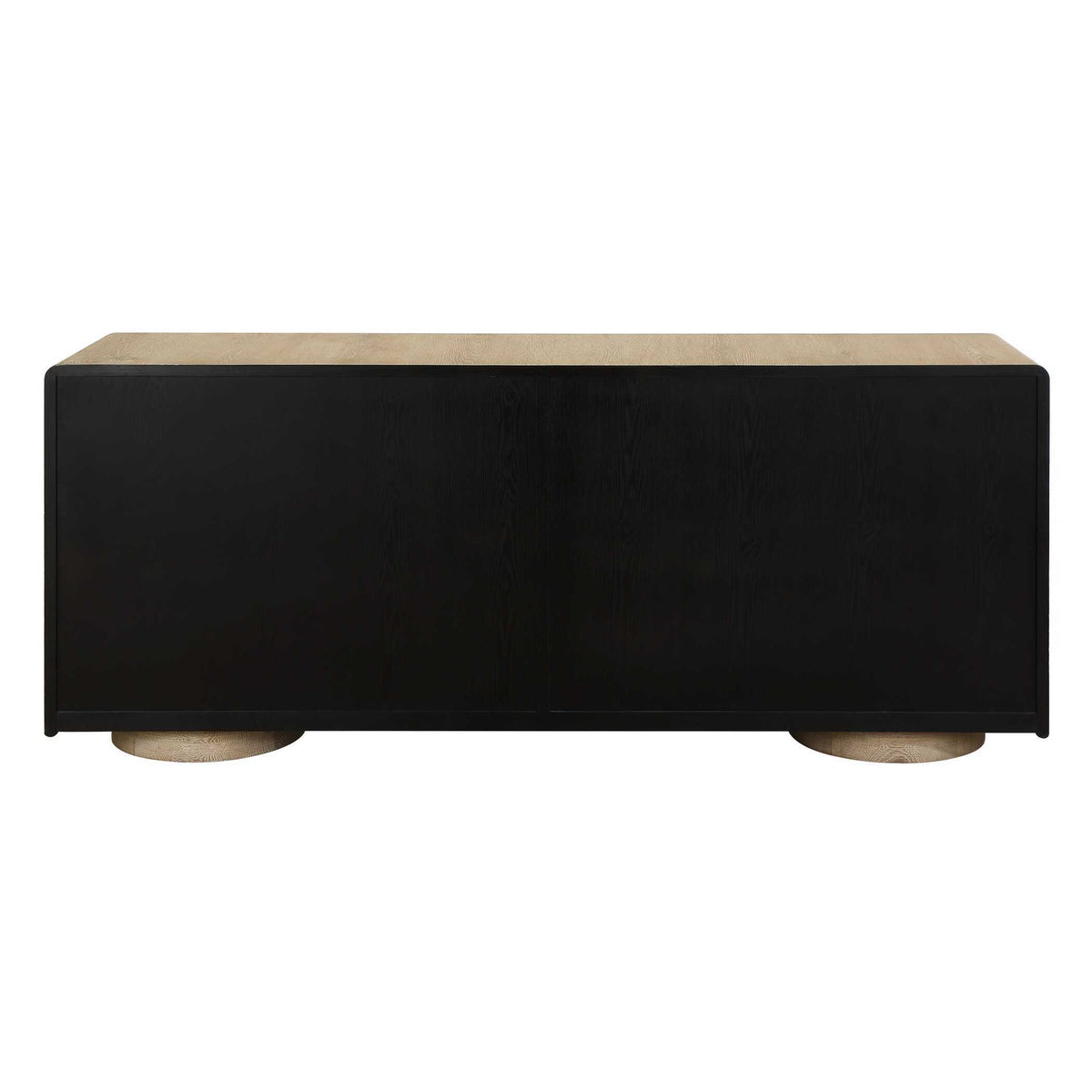 Evanston 4 Door Natural Oak Cabinet Woodtone - Light Brown by Uttermost - View 8