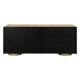 Evanston 4 Door Natural Oak Cabinet Woodtone - Light Brown by Uttermost - View 8