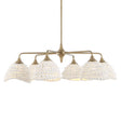 Biddeford 6 Light Beaded Pendant - Gold / White by Uttermost - View 1