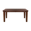Dark Oak Finish Rectangular 1pc Dining Table with Self - Storing Extension Leaf Wooden Simple Dining Furniture | Home Elegance USA