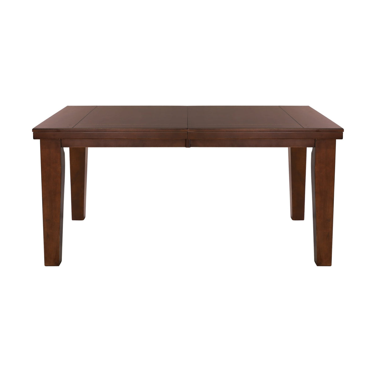 Dark Oak Finish Rectangular 1pc Dining Table with Self - Storing Extension Leaf Wooden Simple Dining Furniture - B01156367 - Home Elegance USA - 1