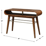 Ledger Mid-Century Console Table Woodtone - Dark Brown by Uttermost - View 9