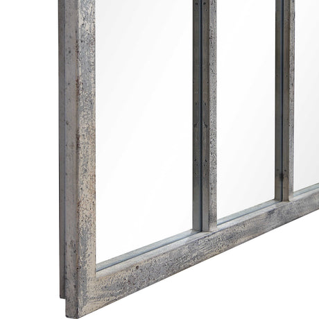 Amiel Arched Mirror Ivory - Silver / White by Uttermost - View 5