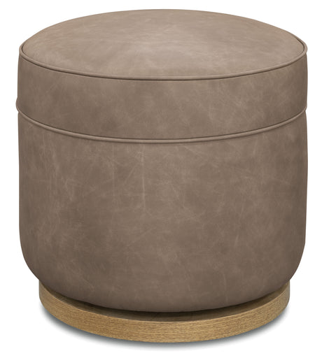 Chloe Swivel Footstool - Light Brown by Hooker Furniture - View 1