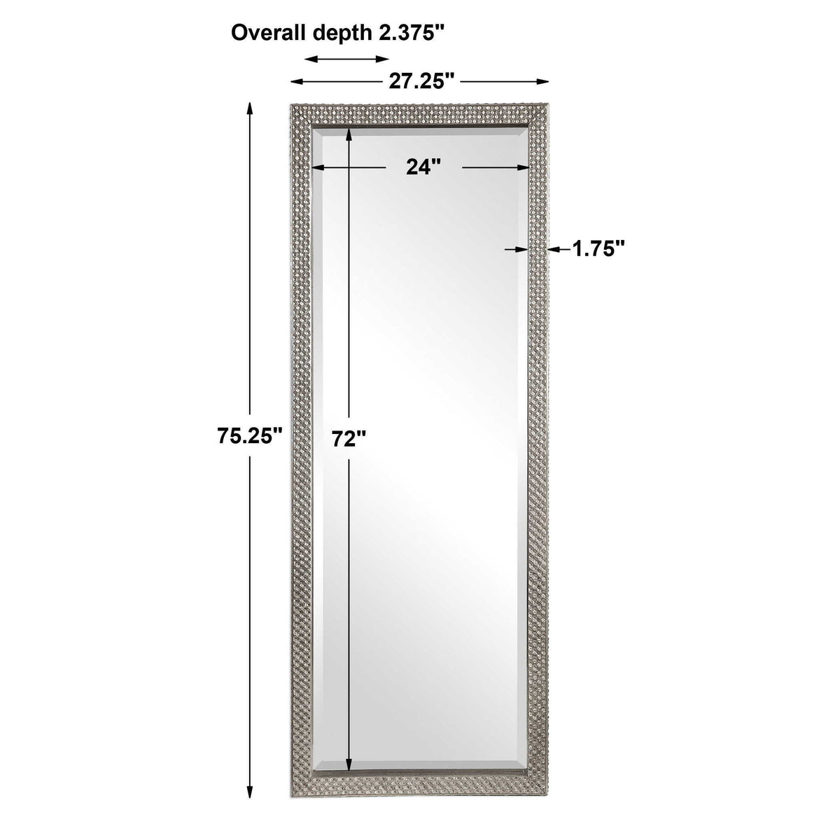Cacelia Metallic Mirror - Silver by Uttermost - View 6