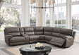 Kantu Brown Synthetic Leather Motion Sectional Sofa - sold by Home Elegance USA