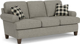Moxy Fabric Sofa, T-Shaped Seat Cushion, Curved Sock Arms | Flexsteel