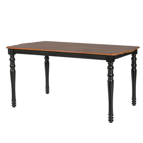 7-Piece Dining Table Set, 60inch to 78inch Extendable Wood Dining Table with Removable Leaf, Kitchen Table Set with 6 Upholstered Side Chair, Dining Table Set for 6 - sold by Home Elegance USA