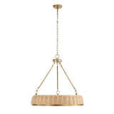 Ladakh 9 Light Round Wicker Pendant - Gold by Uttermost - View 8