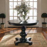 Brynmore Wood Grain Round Table - Black by Uttermost - View 2